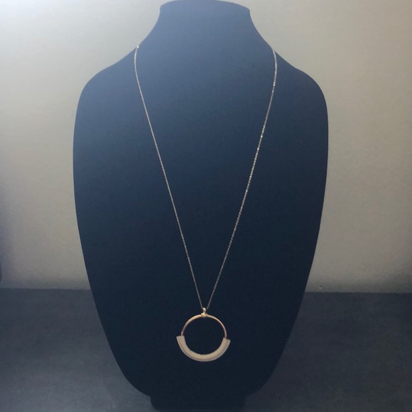 Argento Vivo Leather Open Circle Pendant Necklace - Picture 3 of 7